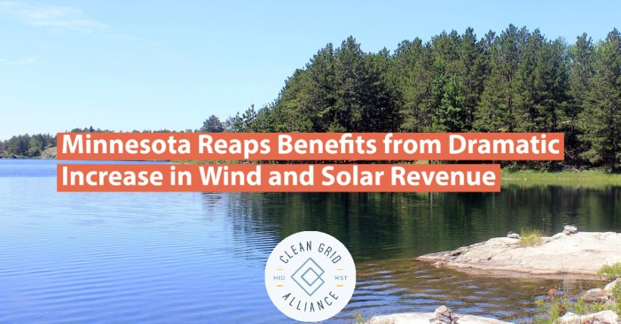 Minnesota Reaps Benefits from Dramatic Increase in Wind and Solar Revenue