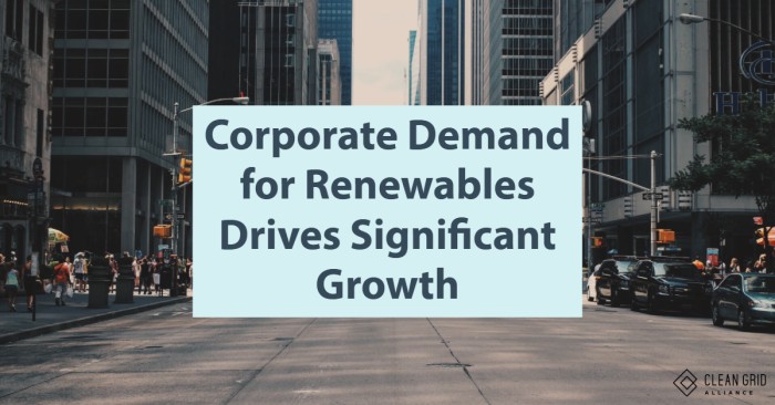 Corporate Demand for Renewables Drives Significant Growth